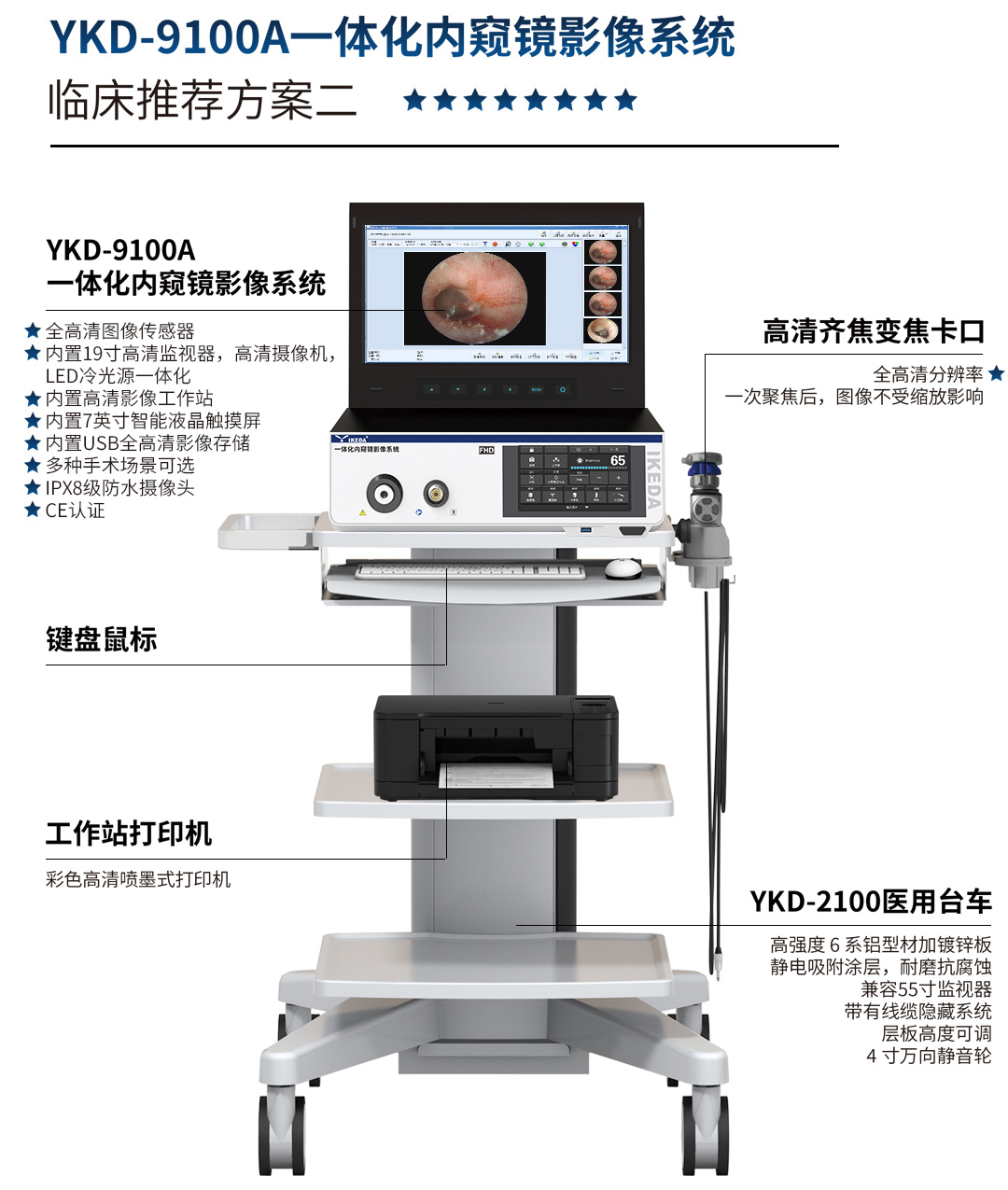 YKD-9100A 一體化內(nèi)窺鏡影像系統(tǒng)